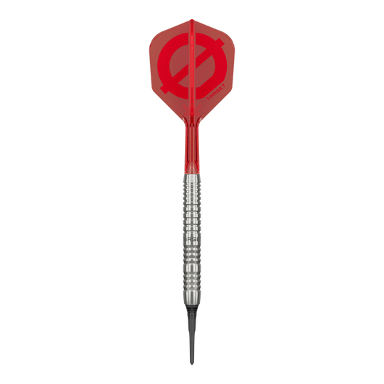Grupo objetivo O 12 Softdarts Zu sehen sind die Target Group O 12 Softdarts. Die Schäfte und Flights heben sich ab.