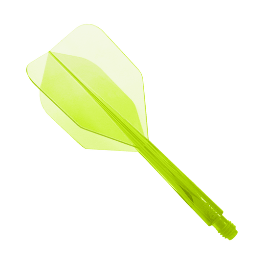 Condor_AXE_Neon_Flight_System_Gelb_Small_1 Das Bild zeigt das Produkt „Condor Axe Neon Yellow Flight-System Small“. Es handelt sich um ein kleines, neon-gelbes Dart-Flight-System.