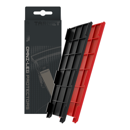 Protectores de piernas Target OMNI Zu sehen sind Target OMNI Leg Protectors. Sie sind speziell für den Schutz der Beine entwickelt.
