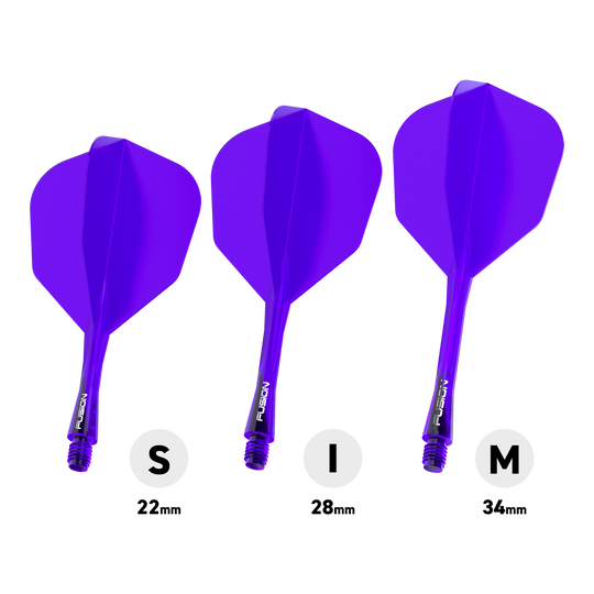 Sistema de eje de vuelo Winmau Fusion No6 Morado Abgebildet ist das Winmau Fusion Flight-Shaft-System No6 in Lila. Das Produkt ist Teil des Dartzubehörs für präzises Spielen.