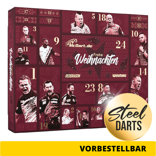 Calendario de Adviento Premium McDart 2026 para jugadores de dardos de acero