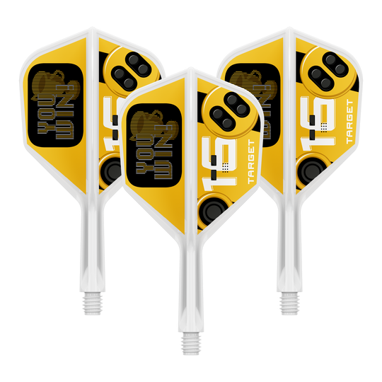 Ein Dart Flight wird abgebildet. Dies ist die Variante Target K-Flex YouWin No6 in der Größe 19 mm.