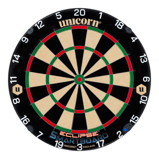 Diana de dardos de acero Unicorn Eclipse Smartboard Unicorn Eclipse Smartboard Steeldartboard ist rund dargestellt. Die Zahlen und Segmente sind präzise.