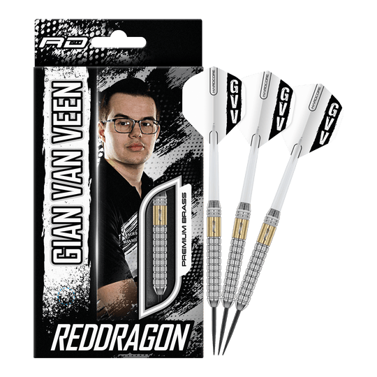 Dardos de acero de latón Red Dragon Gian Van Veen - 21 g Dardos de acero de latón Red Dragon Gian Van Veen - 21 g