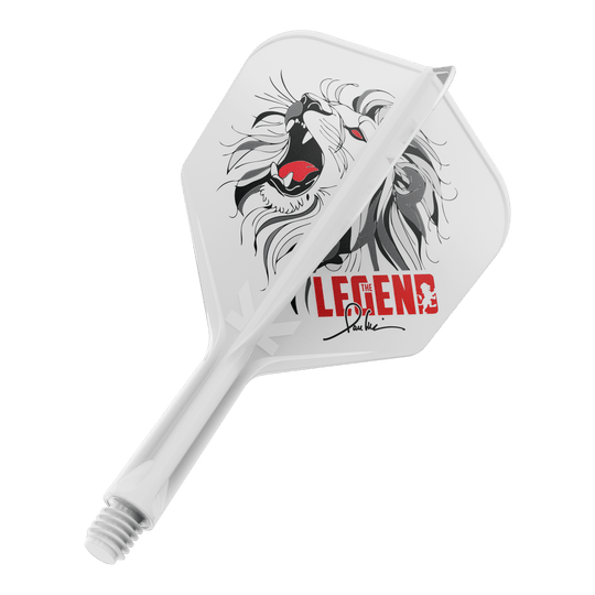 Plumas Target Japan K-Flex Paul Lim The Legend con estampado n.° 6 Gezeigt wird ein Dart-Flight-Set mit dem Namen '410264_Target_Japan_K-Flex_Paul_Lim_The_Legend_Printed_No6_Flights_19mm_1'. Es handelt sich vermutlich um bedruckte Flights im No6 Design mit 19 mm Größe.