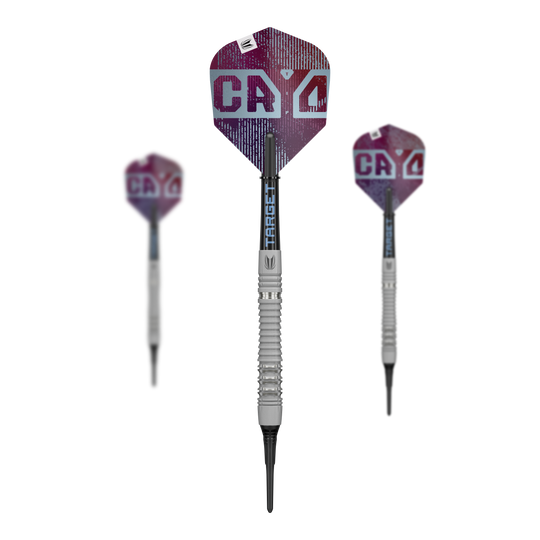 Zu sehen ist ein Set der Target Cryo 13 Softdarts. Das Bild zeigt alle enthaltenen Darts des Sets.