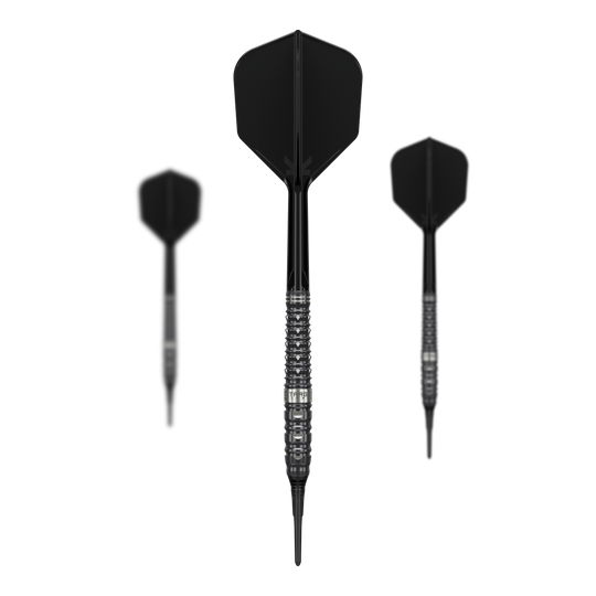 Dardos blandos Target Black Marque Eclipse - 21 g Target Black Marque Eclipse Softdarts - 21g. Ein komplettes Softdart-Set in schwarzer Ausführung.