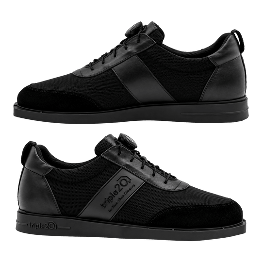 Zapatillas Triple20 Dart de tela con cierre giratorio - Negras
