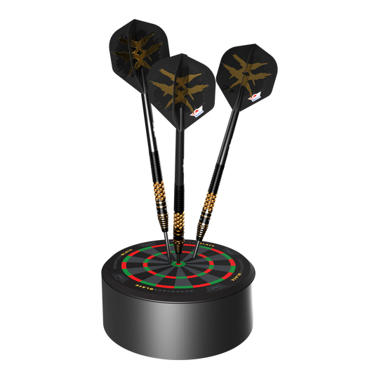 Soporte para dardos Bulls NL Advantage negro Abgebildet ist der Bulls NL Advantage Black Mini Dart Display Darthalter. Dieser Halter dient zur Präsentation und Aufbewahrung von Mini-Darts.