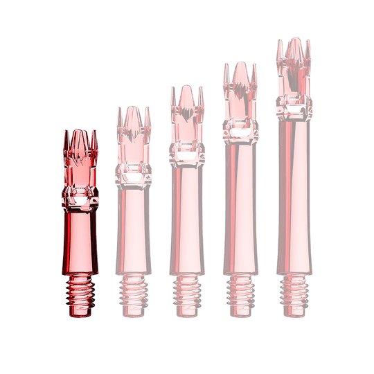 Ejes de repuesto L-Style L-System - Rojo transparente Hier sieht man eine rote transparente Ersatzshaft. Die Shaft wird unter Lichteinfall gezeigt.