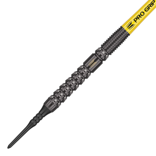 Dardos blandos Target Luke Littler GEN1 - 19 g Das Bild zeigt ein Dart-Produkt. Es trägt den Dateinamen '210324_Target_Luke_Littler_GEN1_Softdarts_2_(1)'.