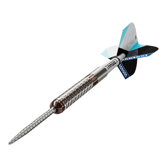 Dardos Steeldarts Target Adam Lipscombe Swiss Points - 25 g Das Bild zeigt die Target Adam Lipscombe Swiss Points Steeldarts. Sie sind für Präzision und Haltbarkeit bekannt.