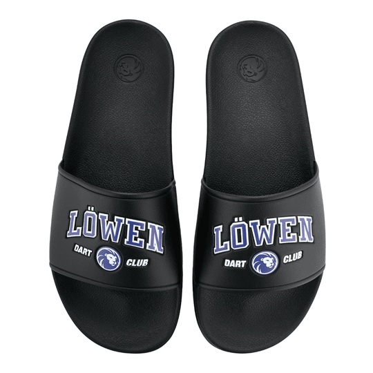 Colección Löwen DARTIletten Abgebildet sind Löwen Kollektion DARTIletten Schuhe. Diese Schuhe sind Teil einer limitierten Kollektion für Dartfans.