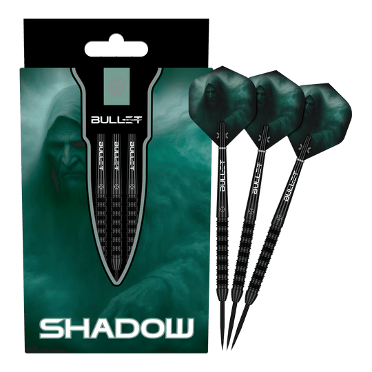 Dardos de acero Bullet Shadow Das Bild zeigt die Bullet Shadow Steeldarts. Sie sind hochwertige Steeldarts mit einem modernen Design.