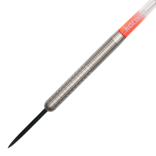 Zu sehen ist ein Karella Comic Line CL-1 Steeldarts - 22g Dartpfeil. Das Bild stellt Merkmale des Produkts dar.