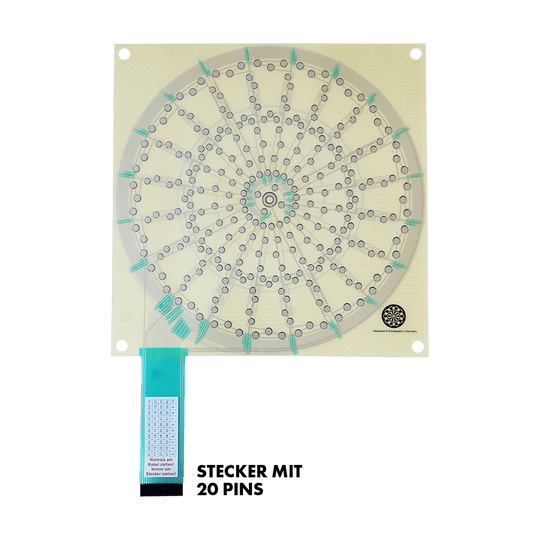 LW30_L-wen_Dart_Ersatzteil_Matrix_1_20Pins Das Bild zeigt das Produkt "Löwen Dart Ersatzteil Matrix". Unten steht der Hinweis "Stecker mit 20 Pins".