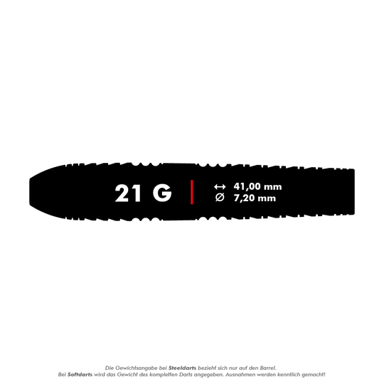 Target Crux Japan Justice Dardos de acero con punta suiza - 21 g