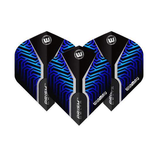 Vuelos estándar Winmau Prism Delta Blue No2 Abgebildet sind die Winmau Prism Delta Blue No2 Standard Flights. Diese Dart Flights sind in Schwarz und Blau gestaltet.