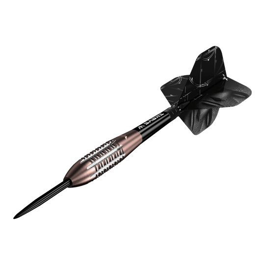 Mission Arkitekt Dardos de acero PVD de sílice de bronce - 23,5 g Das Foto präsentiert die Mission Arkitekt Bronze Silika PVD Steeldarts, Gewicht 23,5g. Das Produktdesign hebt die bronzefarbene Beschichtung hervor.