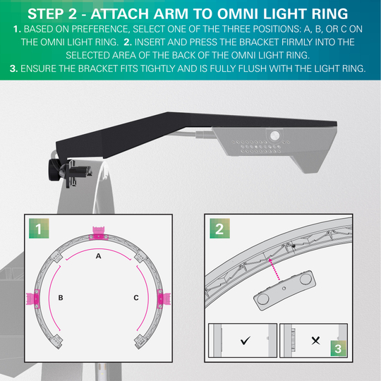 Brazo de cámara Target OMNI VIRT Das Bild zeigt den Target OMNI VIRT Kamera Arm. Es handelt sich um ein technisches Produkt für Dartsport-Zubehör.