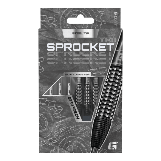 Dardos de acero GOAT Sprocket MKIII Bomb Das Produkt GOAT Sprocket MKIII Bomb Steeldarts wird präsentiert. Der Steeldartpfeil ist in Nahaufnahme dargestellt.