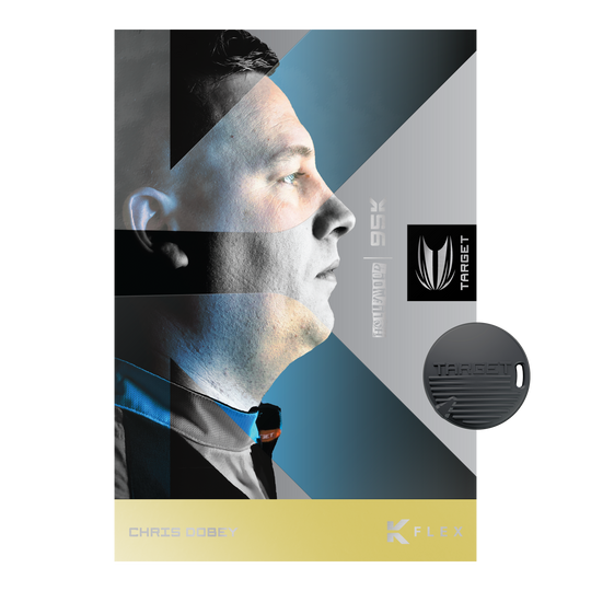 Dardos de acero Target Chris Dobey 95K Swiss Point Das Bild zeigt die Target Chris Dobey 95K Swiss Point Steeldarts. Diese Steeldarts sind professionell verarbeitet und für anspruchsvolle Spieler geeignet.