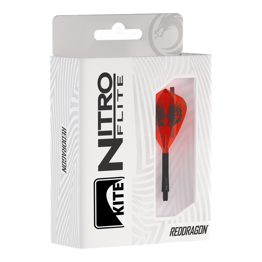 Red Dragon Nitro Flite - Vuelos de cometas de Jonny Clayton Das Bild zeigt die Red Dragon Nitro Flite - Jonny Clayton Kite Flights. Es handelt sich um spezielle Flights für Darts, entworfen im Jonny Clayton Design.