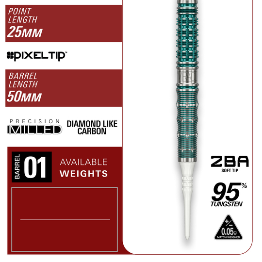 Dardos blandos Target Japan Mikuru Suzuki The Miracle GEN7 - 21,5 g Target Japan Mikuru Suzuki The Miracle GEN7 Softdarts - 21,5g ist auf dem Bild zu sehen. Dies sind Softdarts mit einer speziellen Mikuru Suzuki Edition.