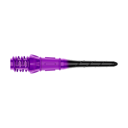 Puntas de dardos degradadas Lippoint Premium estilo L (paquete de 30) Abgebildet sind L-Style Premium Lippoint Dartspitzen im 30er Pack in Schwarz und Lila. Diese Dartspitzen eignen sich für präzises Dartspiel und bieten hohe Qualität.