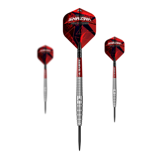 Dardos de acero natural Mission Cam Crabtree Das Foto zeigt das Set Mission Cam Crabtree Natural Steeldarts. Es handelt sich um hochwertige Steeldarts für den Dartsport.