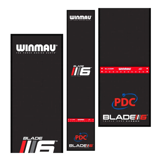 Tapete de dardos suave Winmau Pro Zone Precision Blade 6 Winmau Pro Zone Precision Blade 6 Soft Dartmatte ist auf dem Bild zu sehen. Es handelt sich um eine hochwertige Dartmatte für professionelles Training.