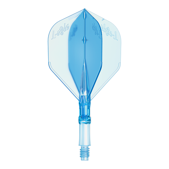 Vuelos L-Style L-System - Azul claro Abgebildet ist ein L-Style L-System Flight in klarer blauer Farbe, Größe Small. Es ist ein Ersatz-Flight für Dartpfeile.