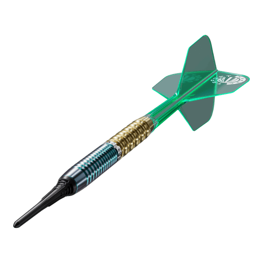Dardos blandos Target Japan Prime Series Zenith GEN 2.5 - 20 g Das Bild zeigt die Target Japan Prime Series Zenith GEN 2.5 Softdarts mit einem Gewicht von 20g. Die Darts sind für das Softdartspiel geeignet und haben ein modernes Design.