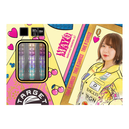 Dardos blandos Target Japan Prime Series Mayuko Morita Mayo GEN7 - 18 g Zu sehen sind die Target Japan Prime Series Mayuko Morita Mayo GEN7 Softdarts mit einem Gewicht von 18g. Diese Softdarts bieten hohe Qualität für professionelle Anwendung.