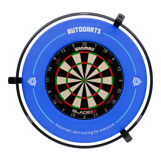 Sistema de puntuación automática Autodarts Vantage Dies ist das Autodarts Vantage Auto-Scoring-System. Das Bild zeigt das automatische Punktesystem für Darts in Nahaufnahme.