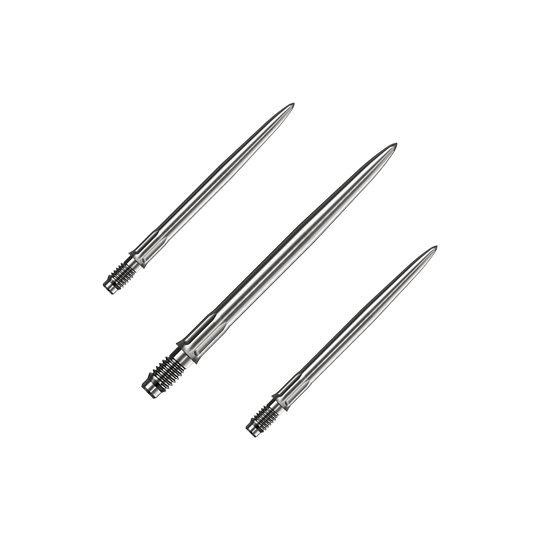 Puntas de dardo Mission R2.5 Rapid Point SM1 - Plateadas Ein Set silberner Dartspitzen ist abgebildet. Es sind Mission R25 Rapid Point SM1 Dartspitzen mit 30mm Länge.