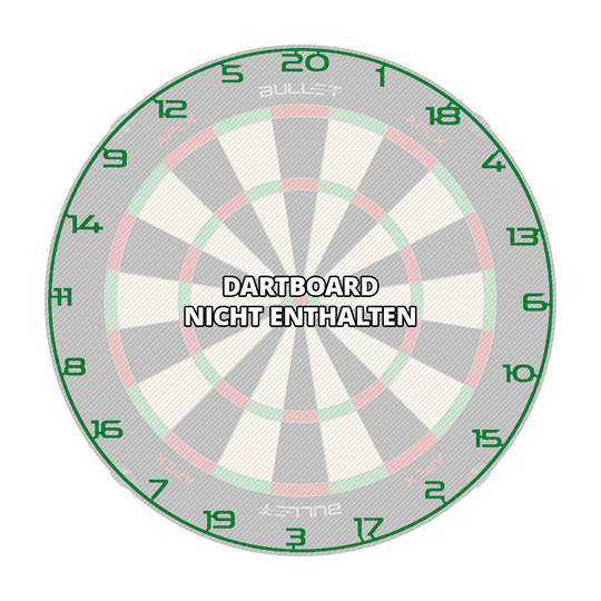 Anillo de número de diana de bala Abgebildet ist erneut ein Dartboard-Zahlenring in grüner Farbe. Es dient zur Kennzeichnung der Zahlenfelder auf einem Dartboard.