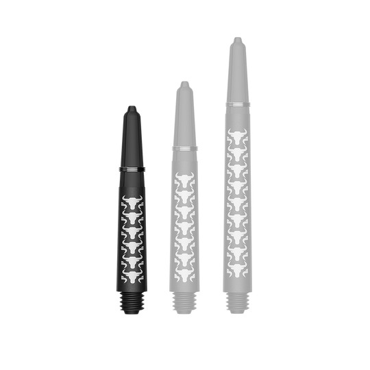 Ejes de carbono Bulls NL Capo - Blanco Das Bild zeigt einen kurzen weißen Carbon Shaft für Darts. Der Schaft ist etwa 34 mm lang und aus Kohlefaser.