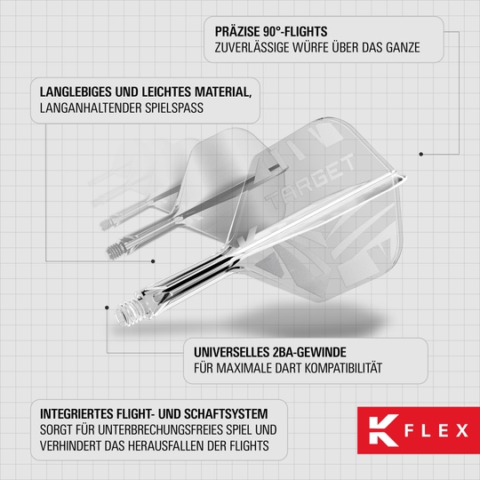 Vuelos estándar Target K-Flex Clear No2 Vuelos estándar Target K-Flex Clear No2