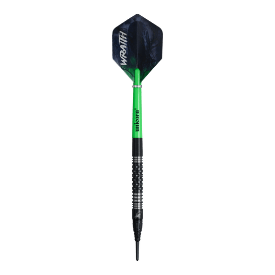 Dardos blandos Unicorn Wraith James Wade - 19 g Das Foto zeigt die Unicorn Wraith James Wade Softdarts - 19g. Es handelt sich um hochwertige Softdarts für ambitionierte Spieler.