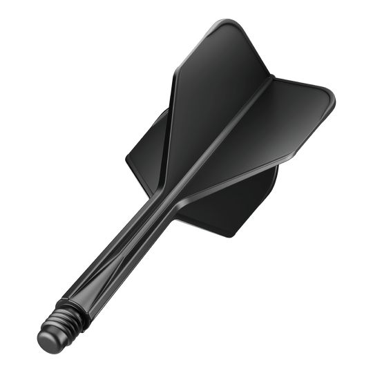 Sistema de eje de vuelo GOAT A1R No6 - Negro Das Bild zeigt das Produkt "GOAT A1R No6 Flight-Shaft-System - Schwarz". Es handelt sich um ein schwarzes Flight-Shaft-System für Darts.