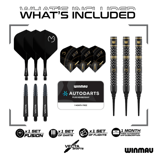 Dardos blandos Winmau Michael Van Gerwen W-MAX - 18 g Dardos blandos Winmau Michael Van Gerwen W-MAX - 18 g