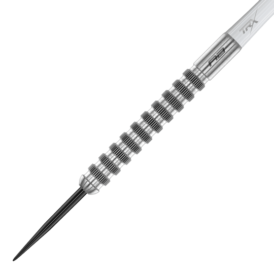 Dardos de acero Red Dragon Javelin Speedline Das Bild zeigt einen Red Dragon Javelin Speedline Steeldart. Der Dartpfeil besteht aus silbernem Metall mit markanten, gerillten Griffmulden.