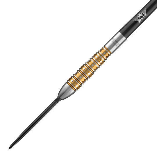 Das Bild zeigt die Bulls NL Vintago Bomb Convertible Point Steeldarts. Die Steeldarts sind für Dartspieler geeignet.