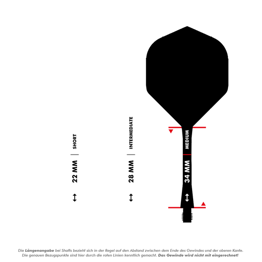 Winmau Fusion Flight Shaft System Estándar Amarillo