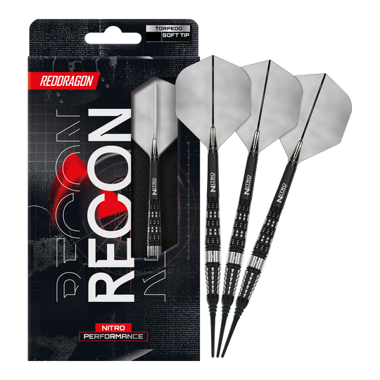 Dardos blandos Red Dragon Recon Torpedo - 20 g Hier sind Red Dragon Recon Torpedo Softdarts - 20g vollständig abgebildet. Das Set ist ideal für Softdartspieler und wirkt professionell.
