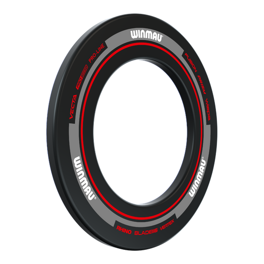Marco para diana Winmau Advance - Negro Rojo Das Bild zeigt den Winmau Advance Dartboard Surround in Schwarz und Rot. Der Surround ist rund und schützt die Wand um die Dartscheibe.