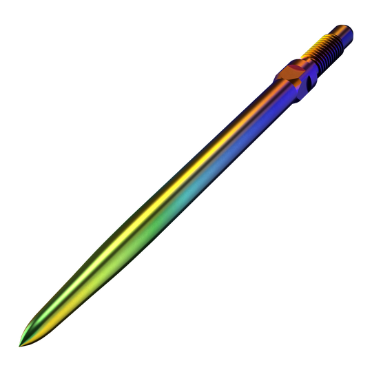 Puntas de dardo convertibles Bulls NL - Lisas - Arcoíris Ein Bild mit dem Dateinamen BU57716_BullsNL_Convertible_Points_Smooth_Rainbow_36mm_2. Es stellt vermutlich eine weitere Ansicht eines Dartspitzen-Artikels in Regenbogenfarben dar.