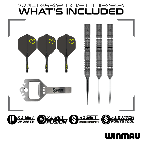 Winmau Michael van Gerwen Signature Edition Switch Points Dardos de acero Das Produkt ist die Winmau MvG Signature Edition Switch Points Steeldarts. Diese Steeldarts sind für Präzision und Qualität bekannt.