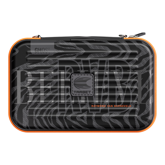 Estuche para dardos Takoma XL Ghost Series Raymond Van Barneveld Zu sehen ist das Takoma XL Ghost Series Raymond Van Barneveld Dartcase. Die Tasche bietet Schutz und Stil für Dartspieler.